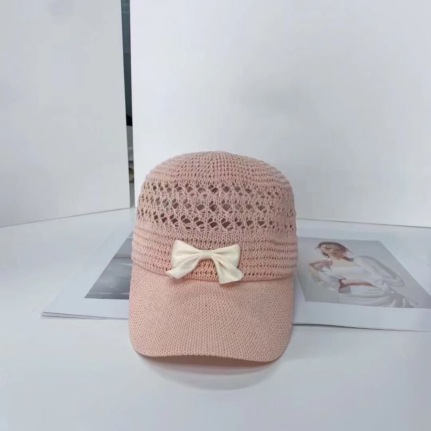 Cap Woven Baseball Bow