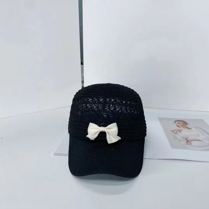 Cap Woven Baseball Bow