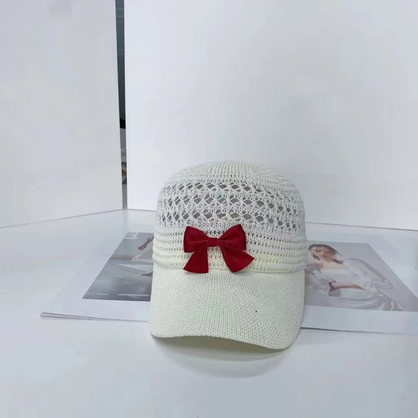 Cap Woven Baseball Bow
