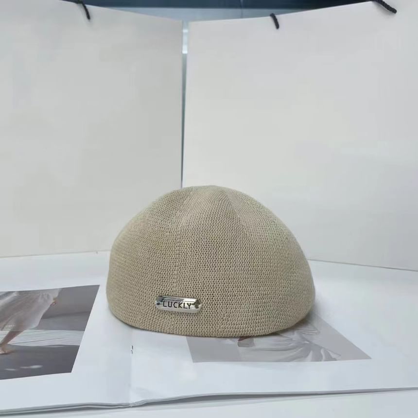 Plate Beret Hat Metal Lettering