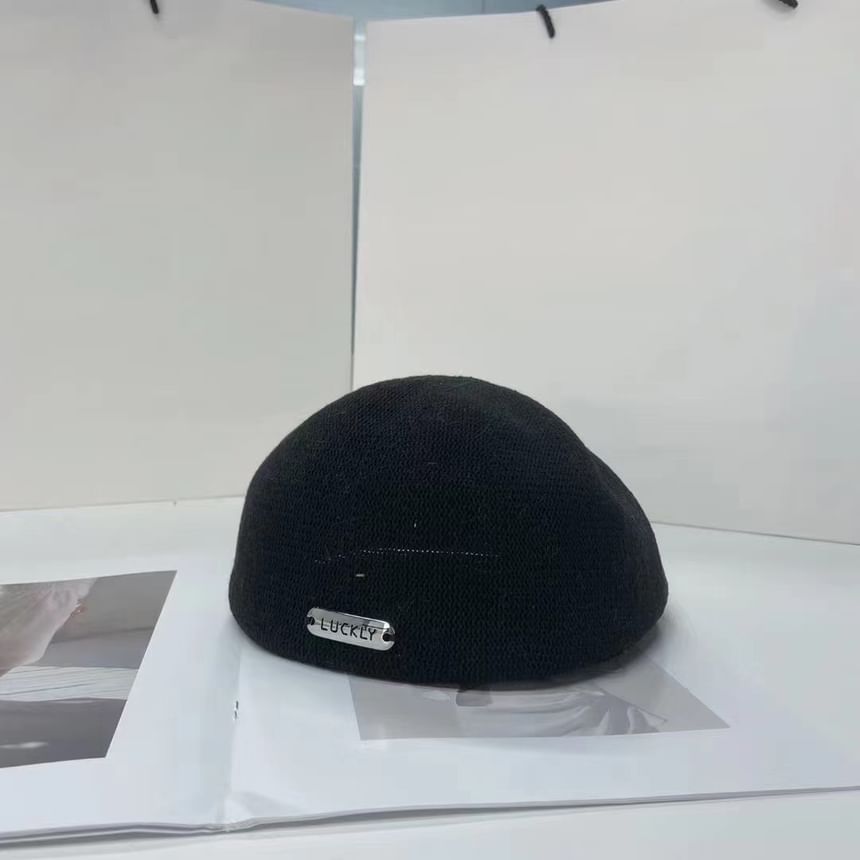 Plate Beret Hat Metal Lettering