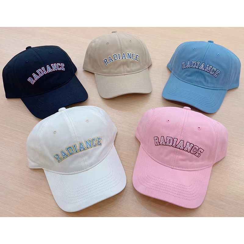 Lettering Baseball Embroidered Cap