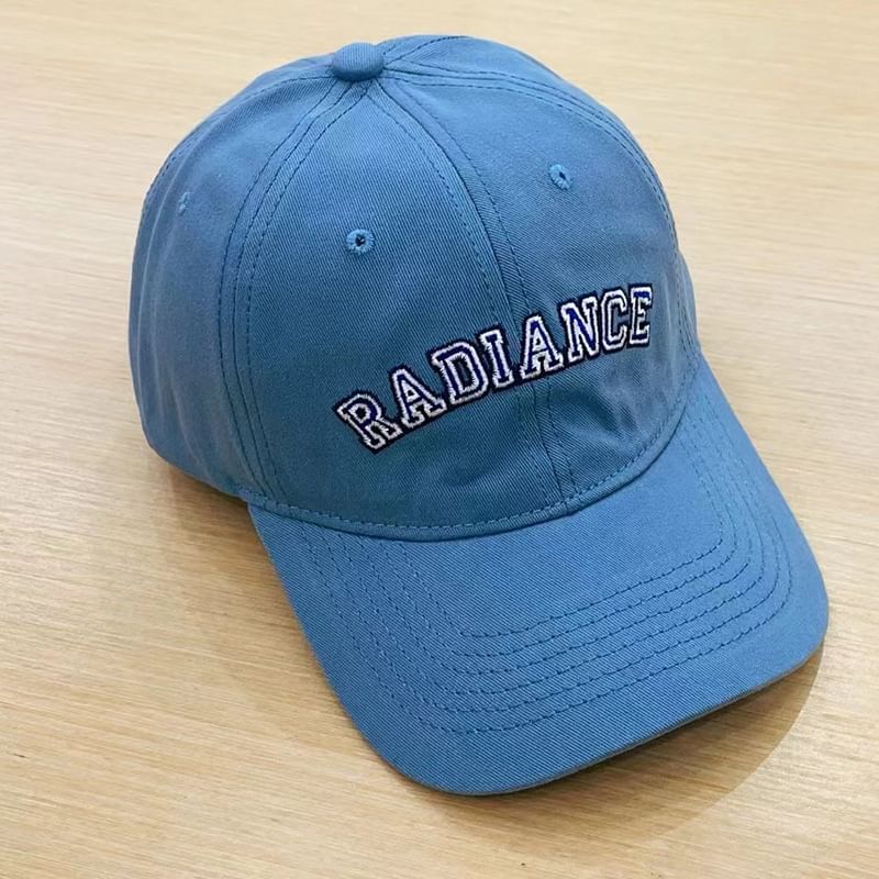 Lettering Baseball Embroidered Cap