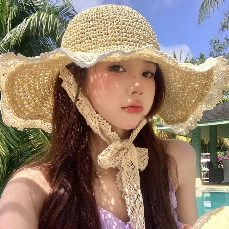 Hat Trim Sun Lace Straw
