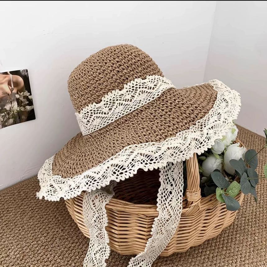 Hat Trim Sun Lace Straw