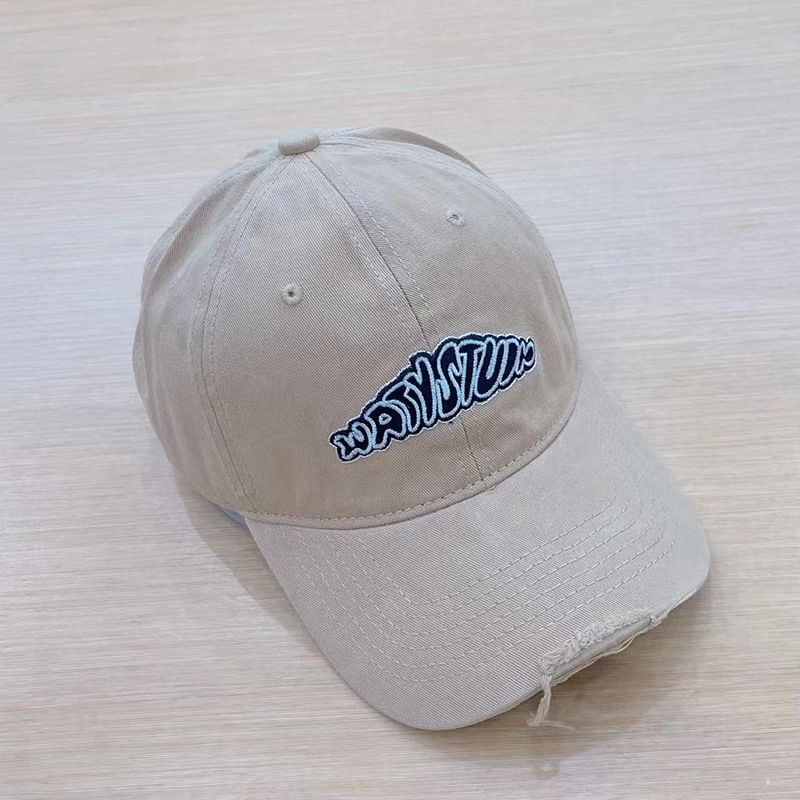 Lettering Embroidered Cap Baseball