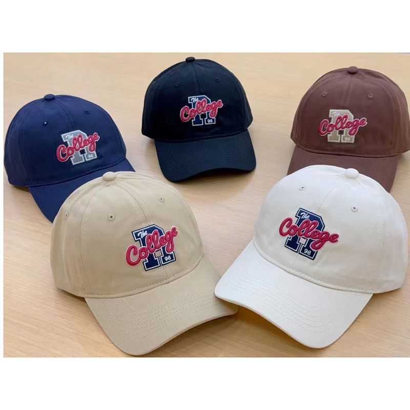 Cap Baseball Lettering Embroidered