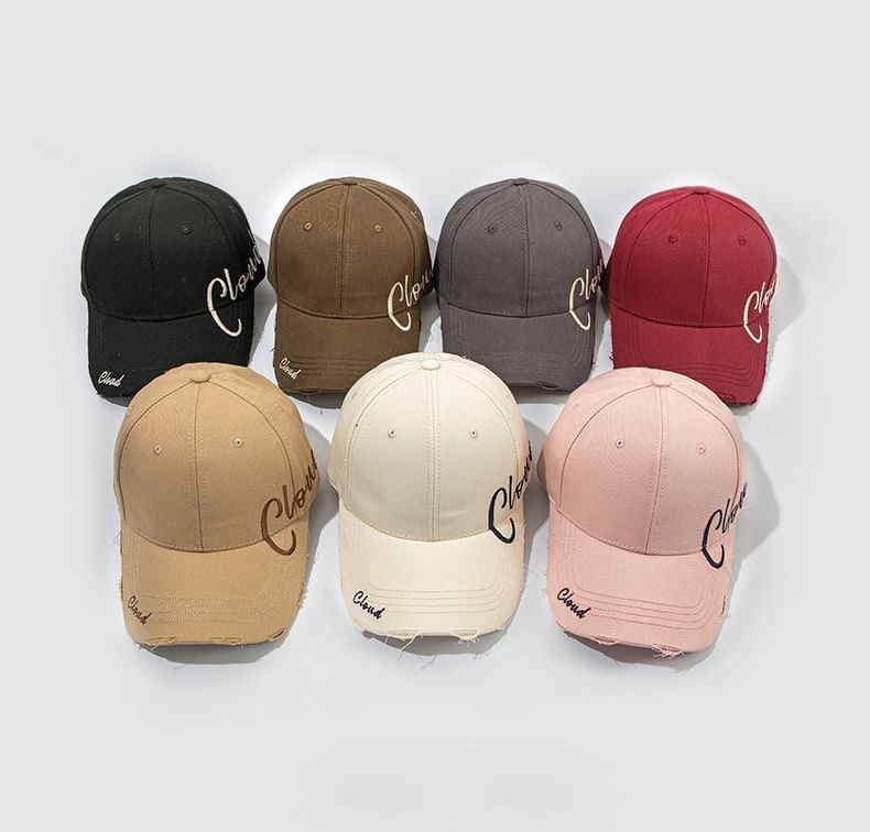 Baseball Cap Lettering Embroidered