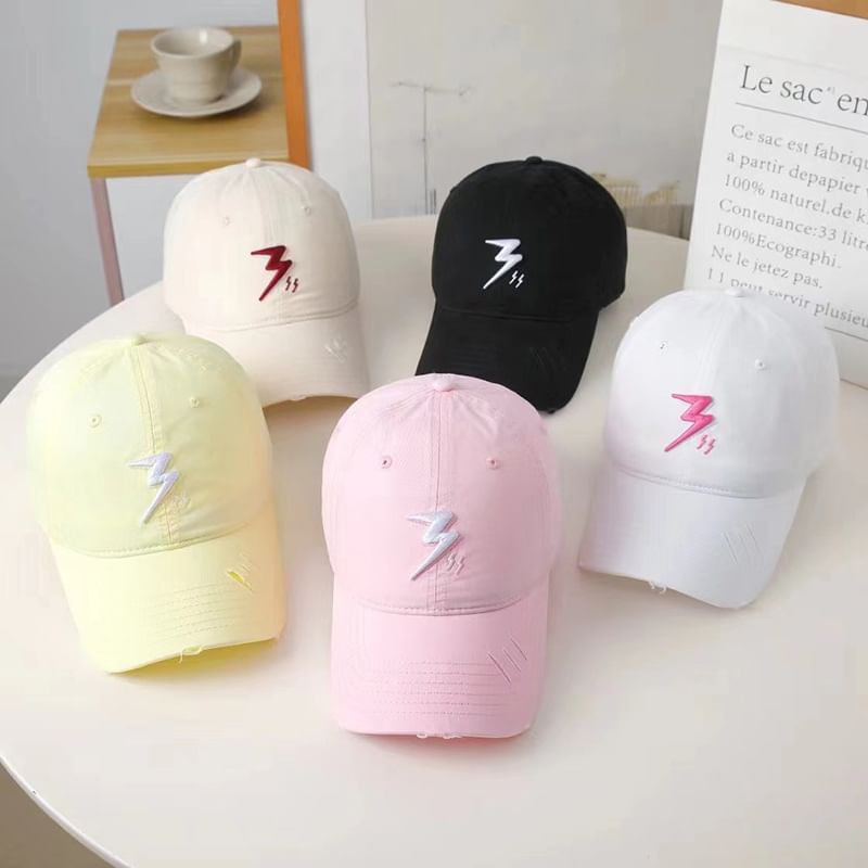 Lightning Cap Baseball Embroidered