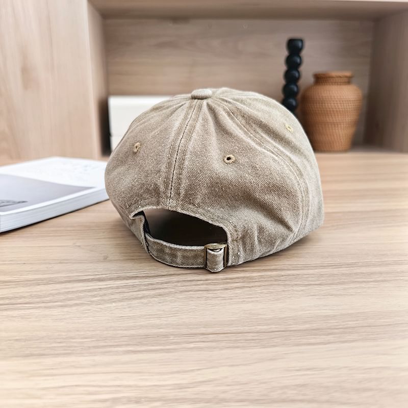 Embroidered Lettering Cap Baseball