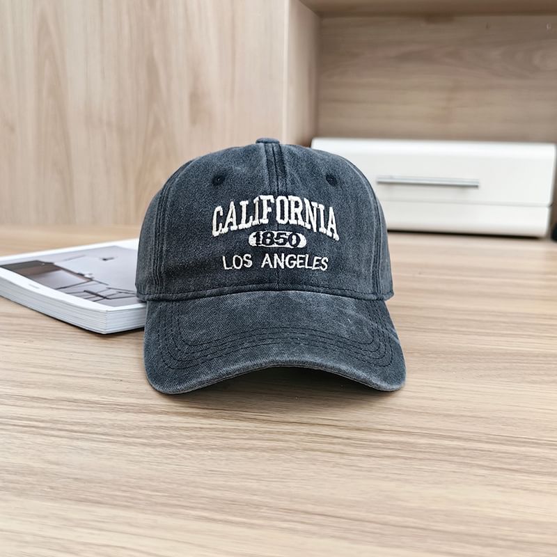 Embroidered Lettering Cap Baseball