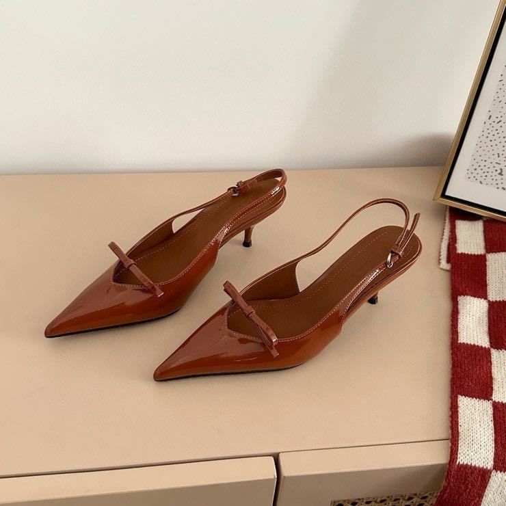 Bow Sandals Slingback Pointy