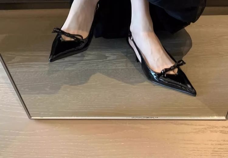 Bow Sandals Slingback Pointy
