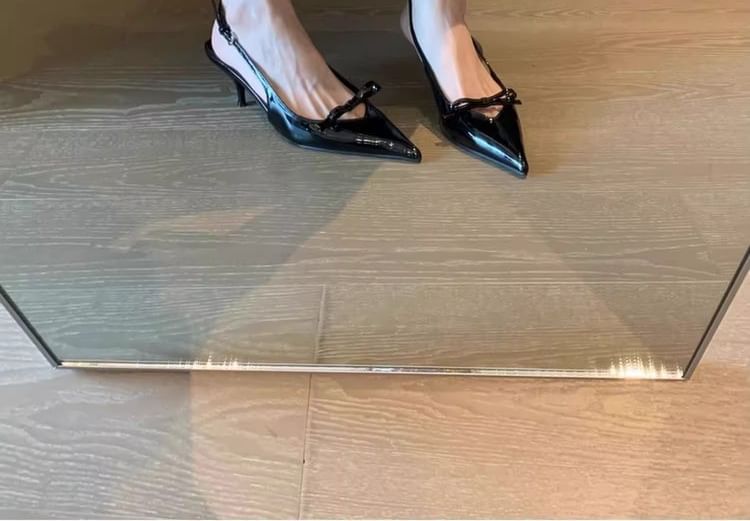 Bow Sandals Slingback Pointy