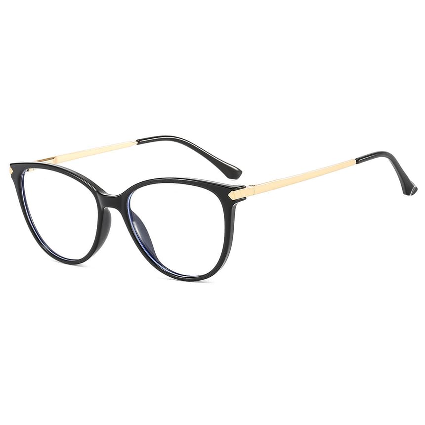 Round Blue Blocking Eyeglasses Light