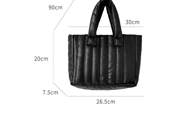 Tote Plain Bag Quilted