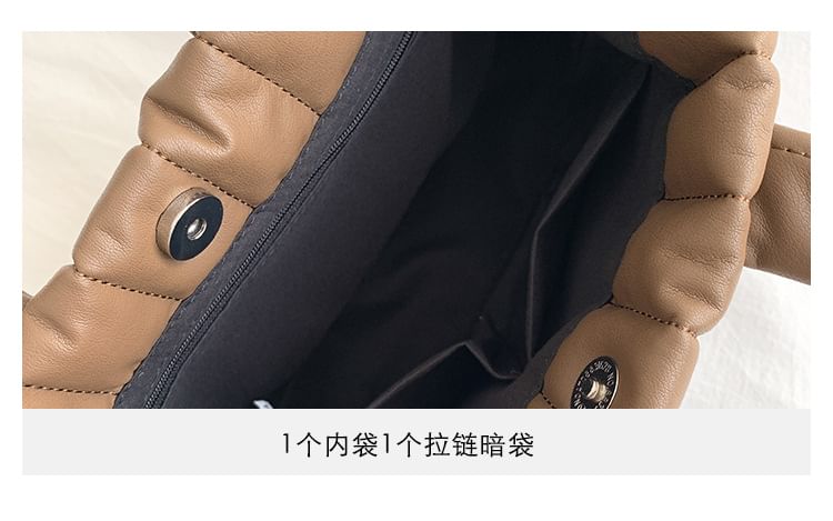 Tote Plain Bag Quilted