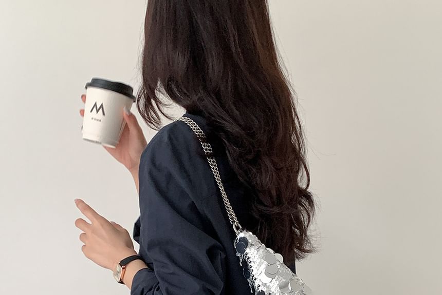 Bag Hobo Chain Strap Sequin