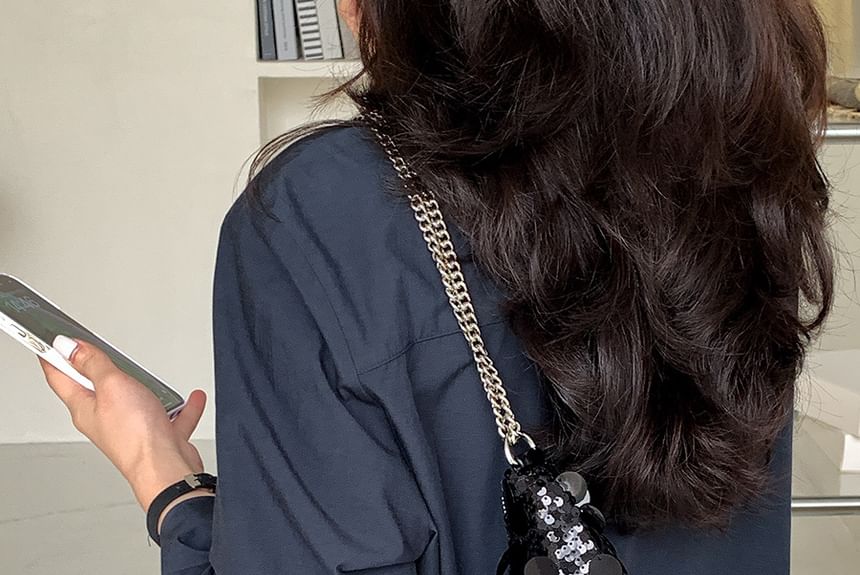 Bag Hobo Chain Strap Sequin