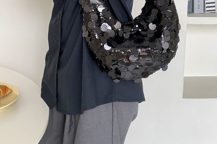 Bag Hobo Chain Strap Sequin