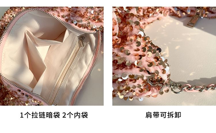 Bag Sequin Strap Chain Crossbody