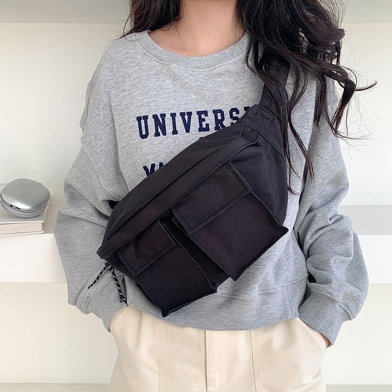 Sac ceinture en nylon uni
