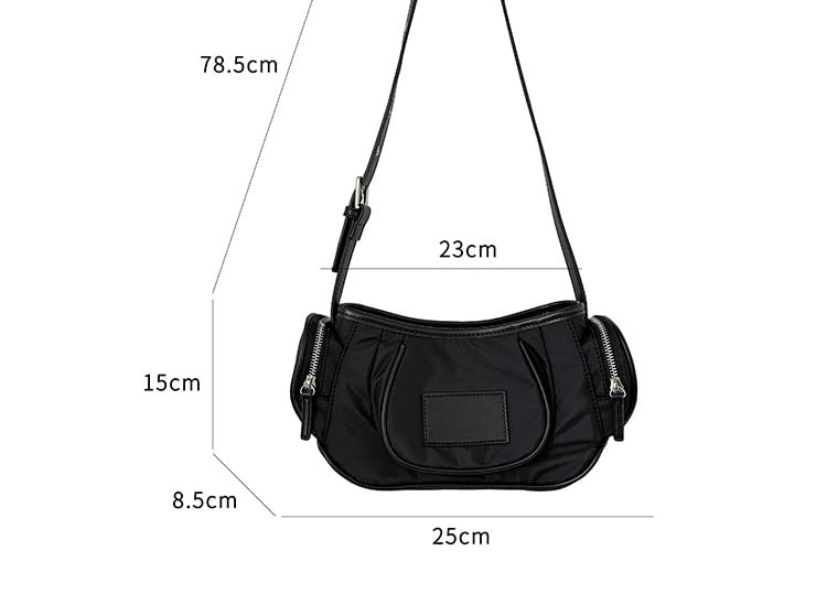 Applique Bag Shoulder Nylon