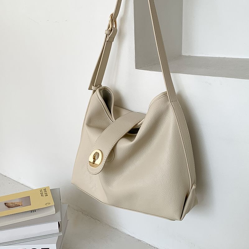 Bag Plain Leather Faux Tote