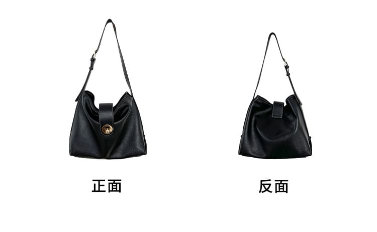 Bag Plain Leather Faux Tote