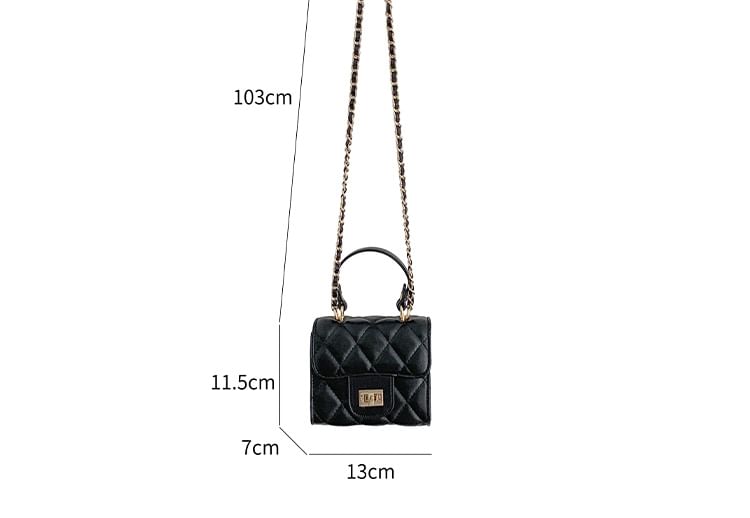 Quilted Crossbody Strap Bag Flap Chain