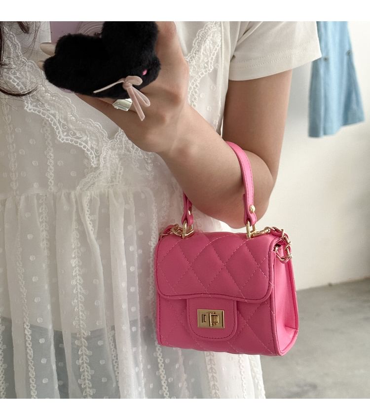 Quilted Crossbody Strap Bag Flap Chain