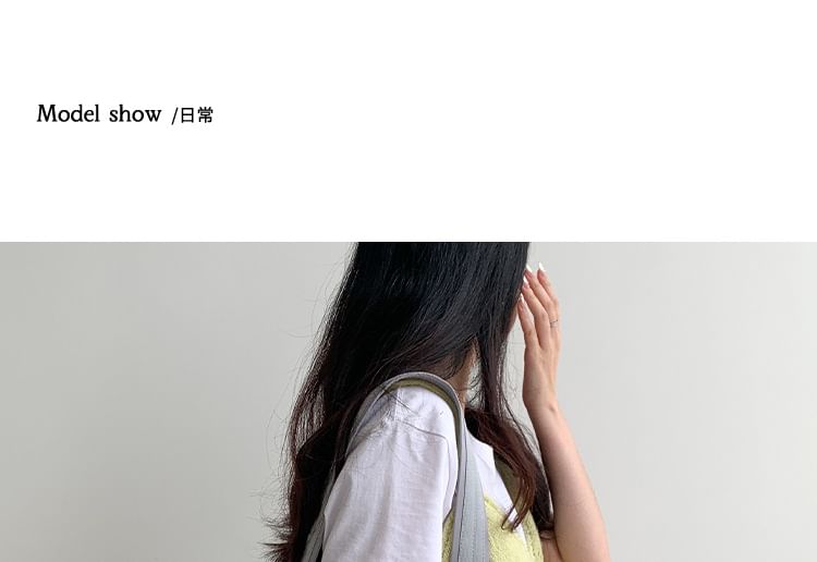 Ruffle Bag Plain Crossbody Nylon