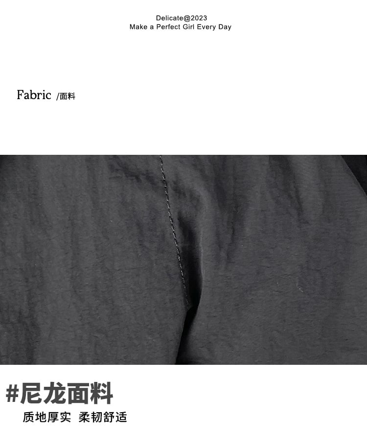 Crossbody Bag Plain Drawstring Nylon