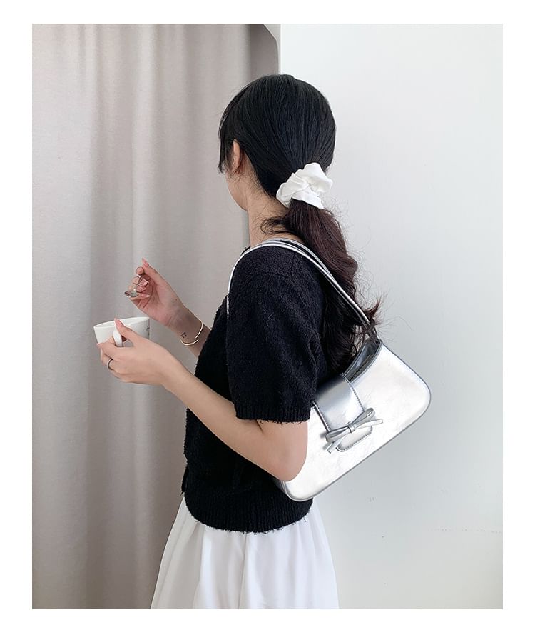 Bag Faux Shoulder Leather Bow