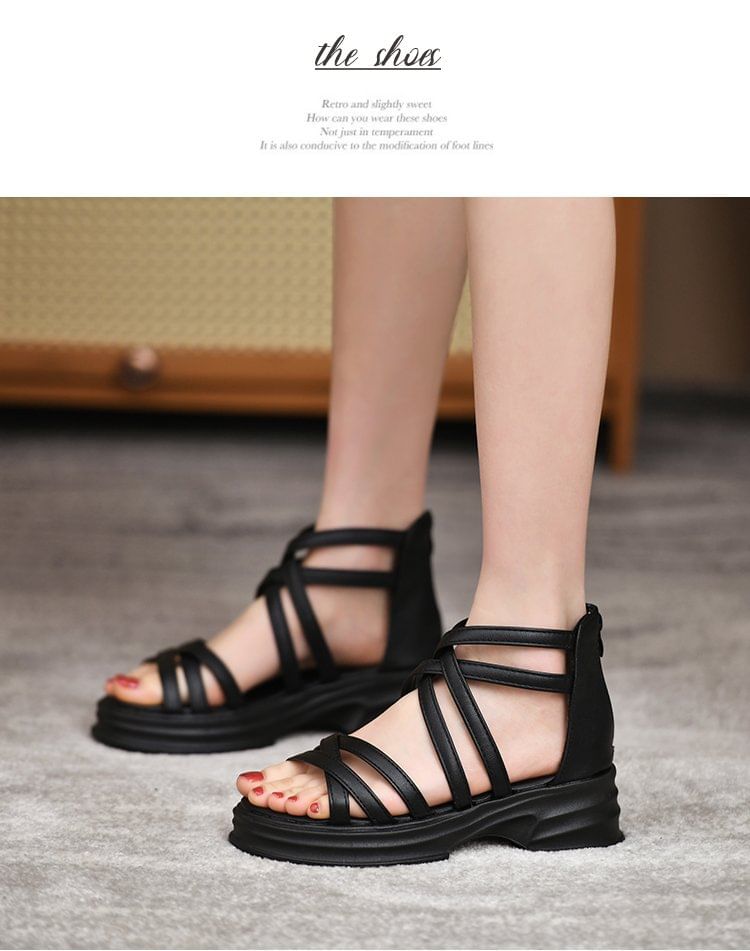 Plain Platform Sandals