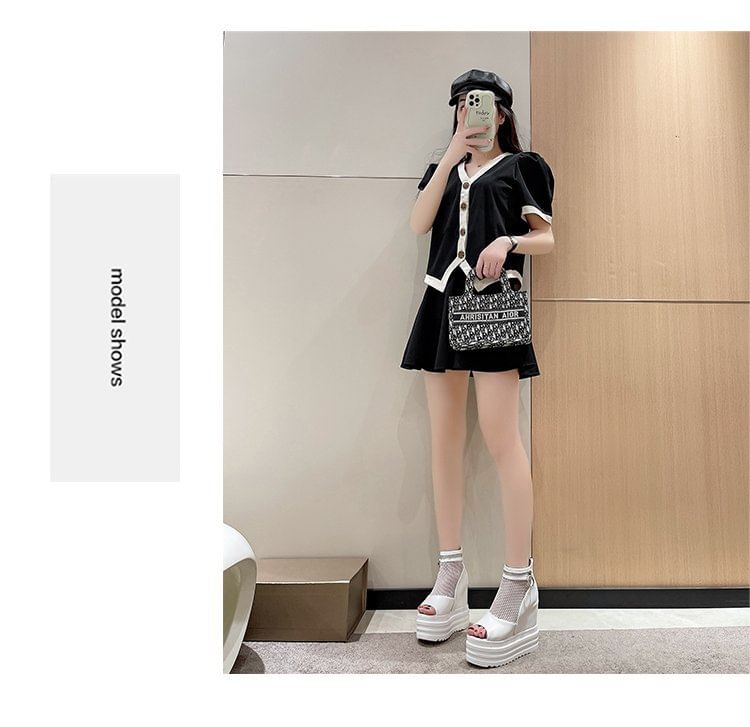 Sandals Mesh Hidden Wedge Platform