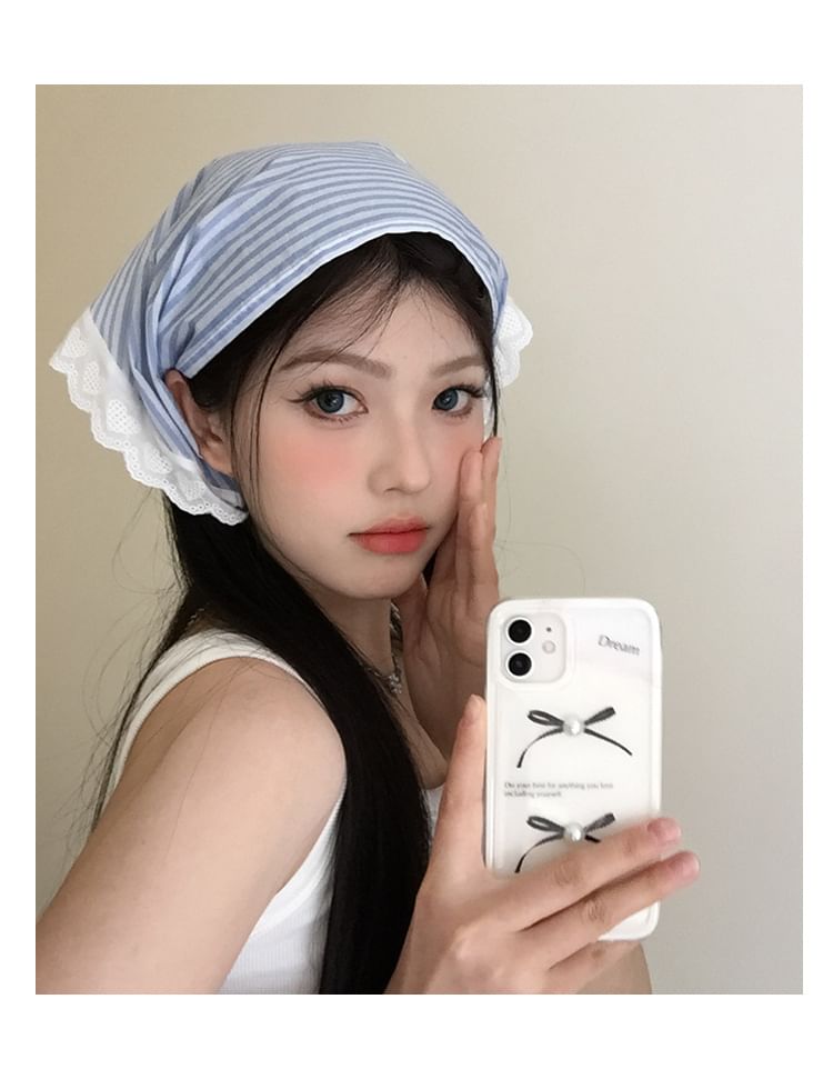 Lace Designs) Head Trim Triangle (Various Scarf