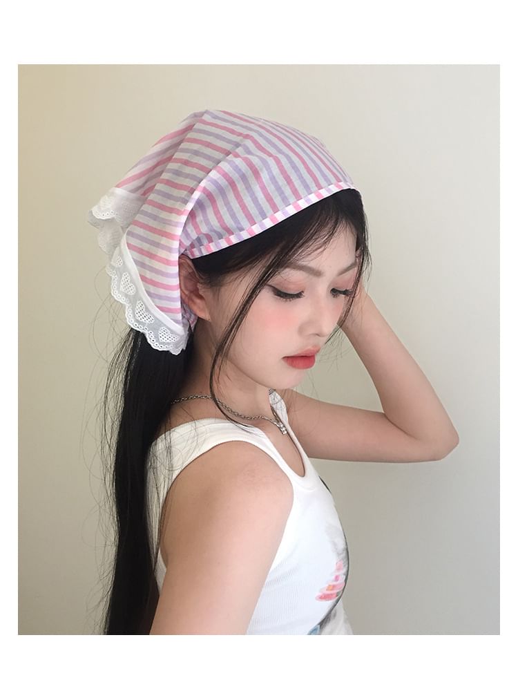 Lace Designs) Head Trim Triangle (Various Scarf