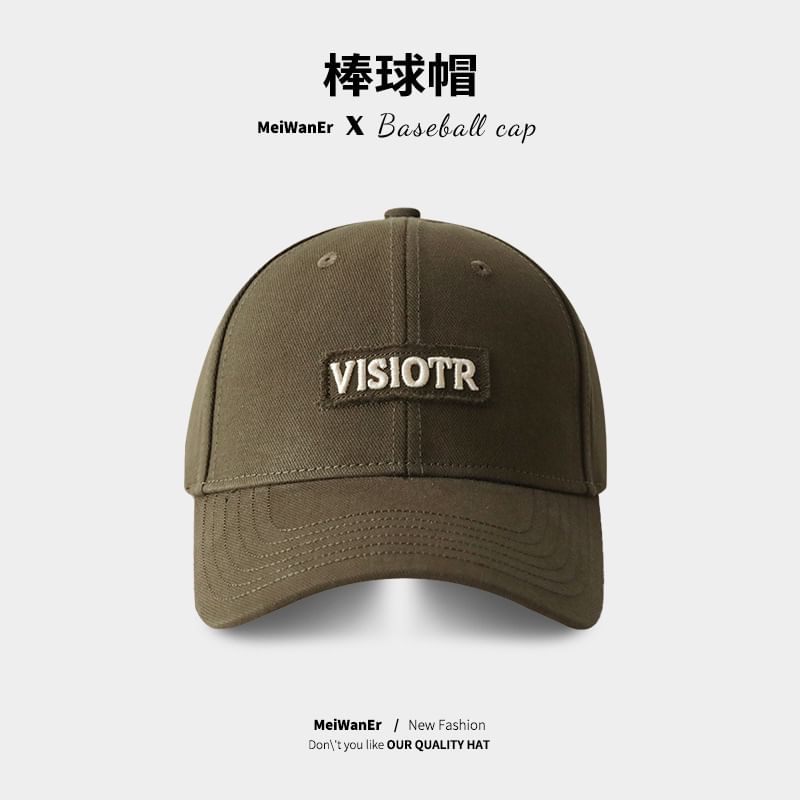Lettering Cap Baseball Embroidered