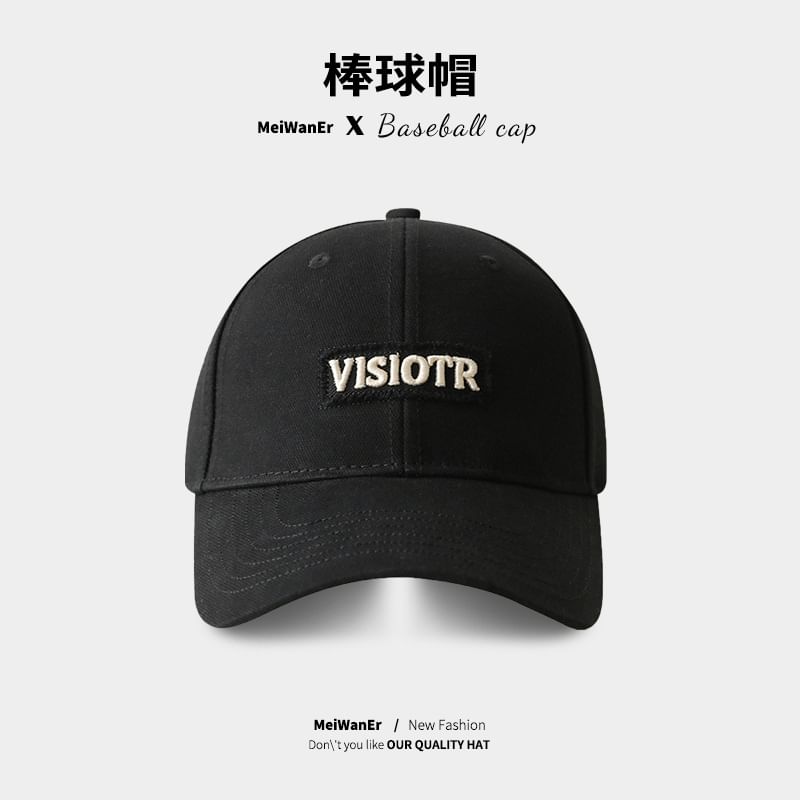 Lettering Cap Baseball Embroidered