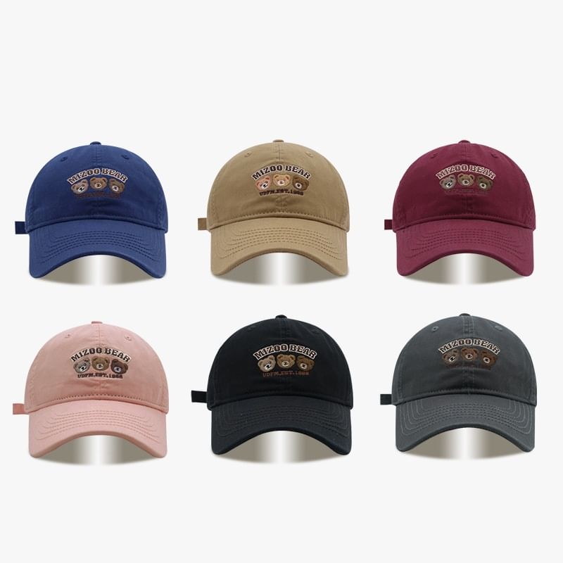 Cap Embroidered Baseball Bear