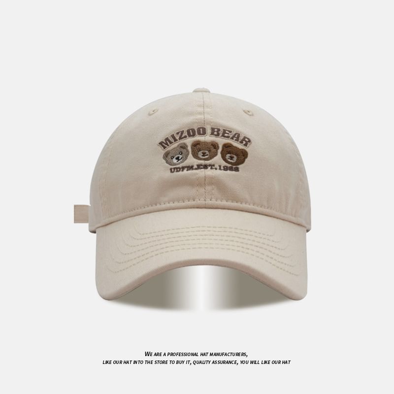 Cap Embroidered Baseball Bear