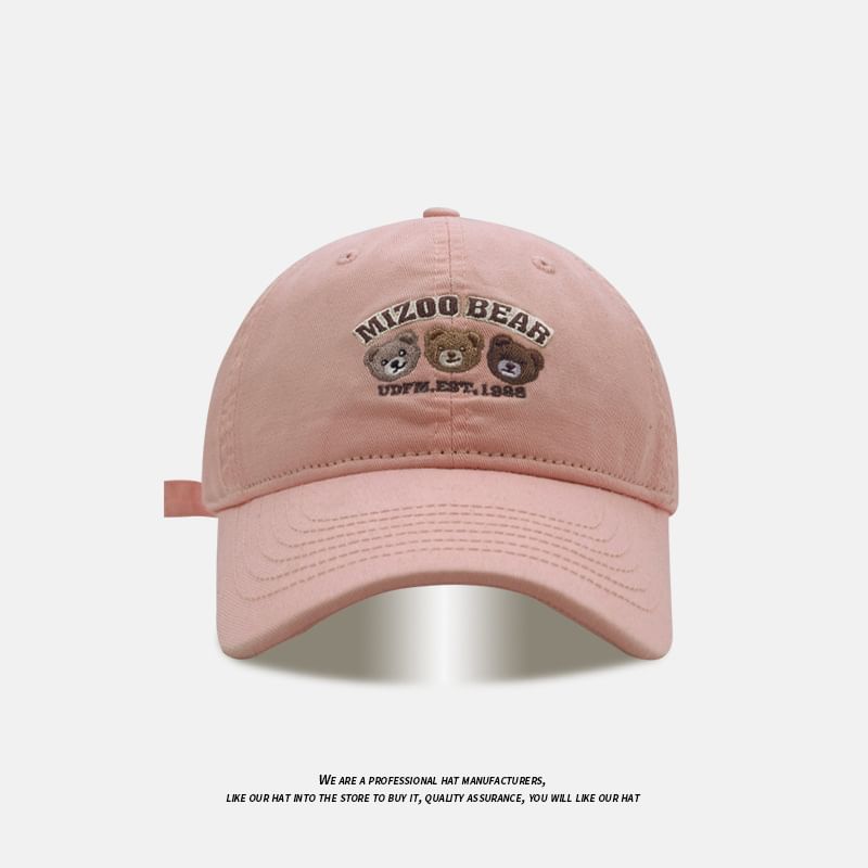 Cap Embroidered Baseball Bear