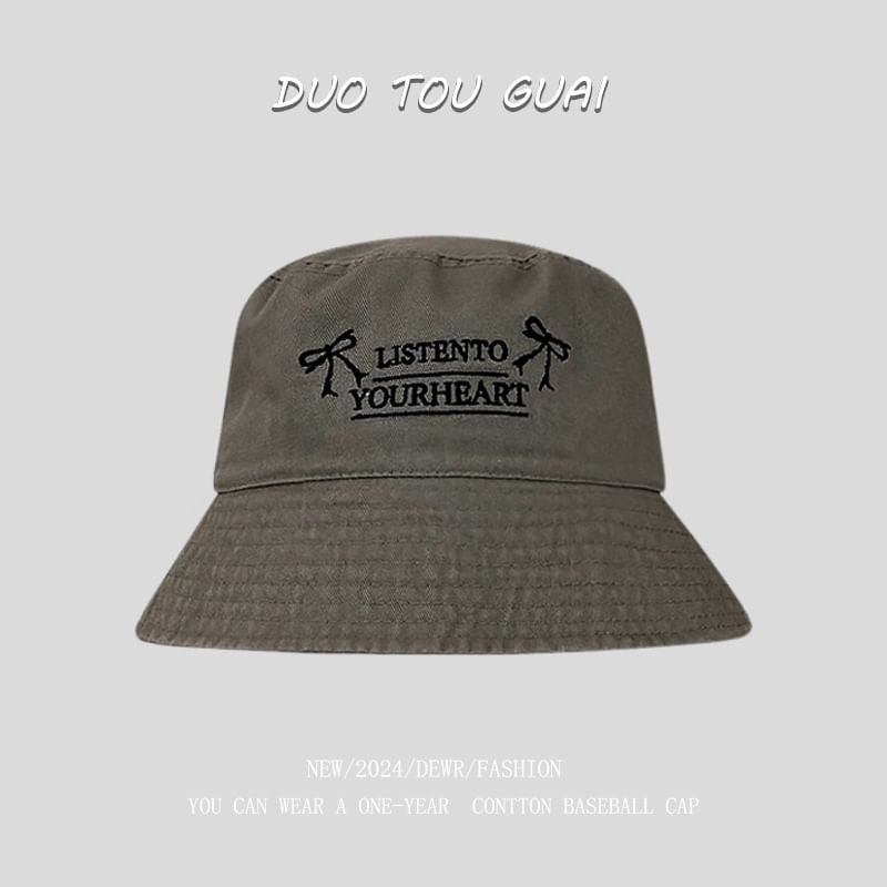 Bucket Hat Lettering Embroidered