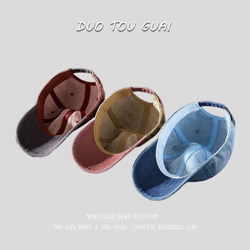 Cap Washed Denim Baseball Tone Two