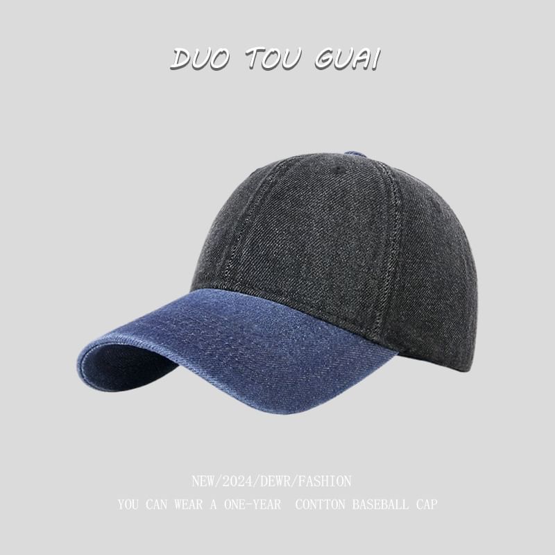 Cap Washed Denim Baseball Tone Two