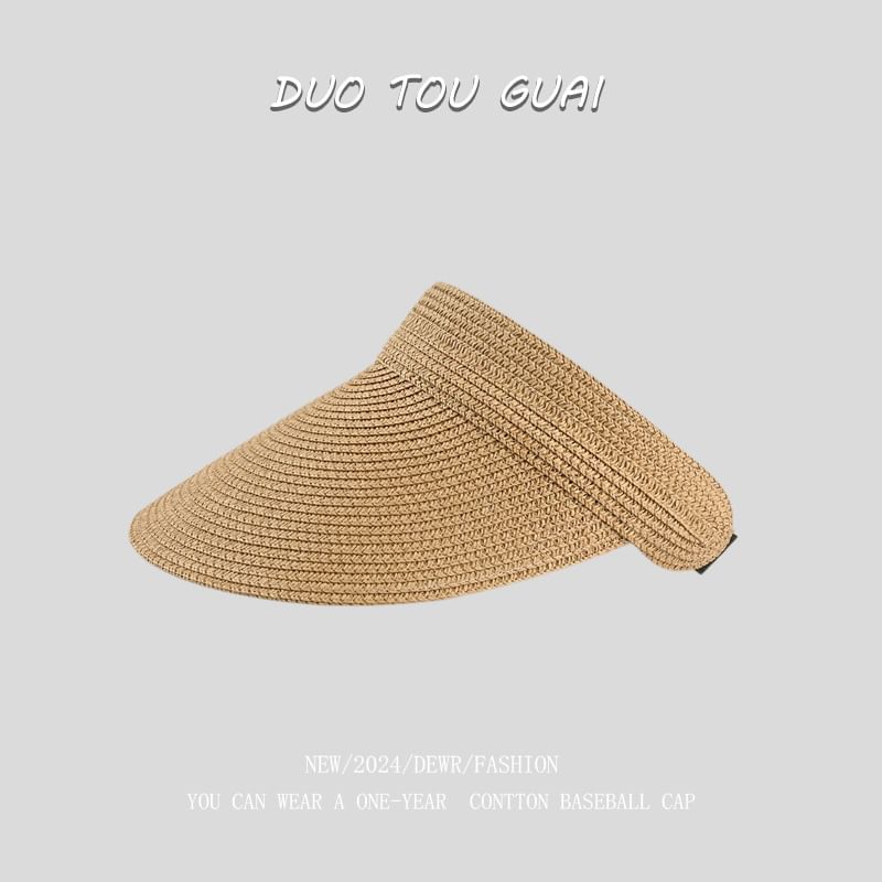 Visor Straw Sun Woven