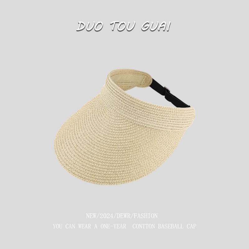Visor Straw Sun Woven