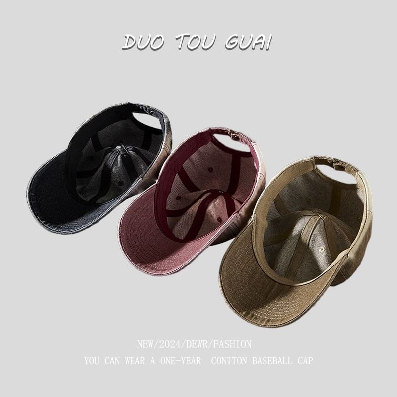 Washed Cap Baseball Denim