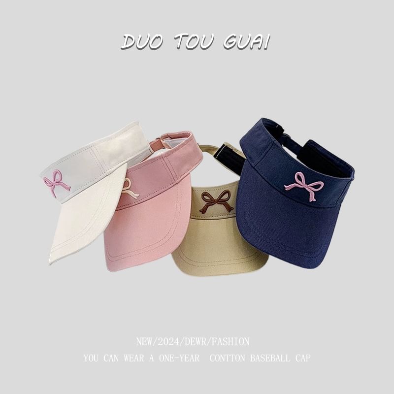 Sun Embroidered Bow Visor